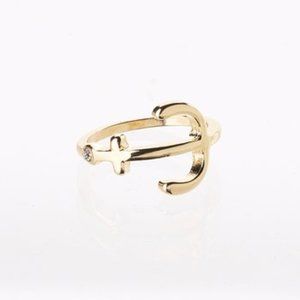 Goldtone Anchor Ring (NWOT)